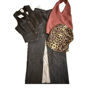 STYLE BUNDLE: NWT BELLE VERE Denim Set + NWT ZARA & GW ROMWE Tops, XS/S BB1703B